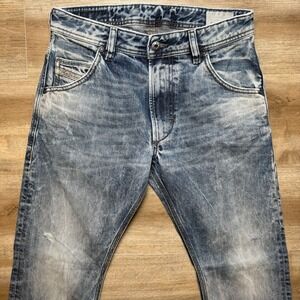 Diesel Jeans Men 28x30 Krooley Slim Carrot Fit Acid Wash Designer Italy 0823Y